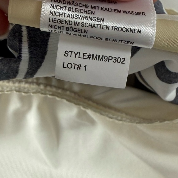 Michael Kors Tankini Swim Top Womens Large Black Gold Zebra Halter NWT MM9P302 - Picture 8 of 11